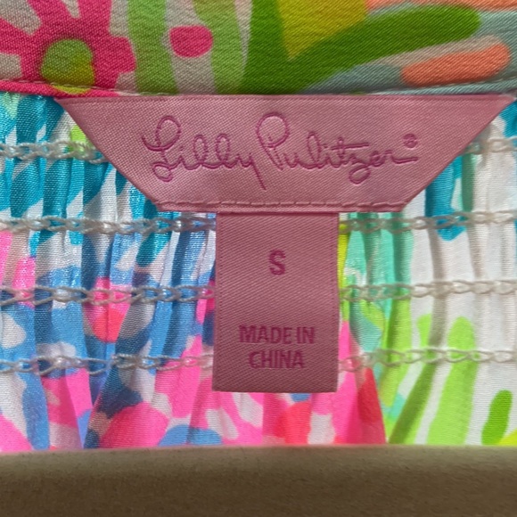 Lilly Pulitzer multi- colored silk size small top. - Picture 2 of 5